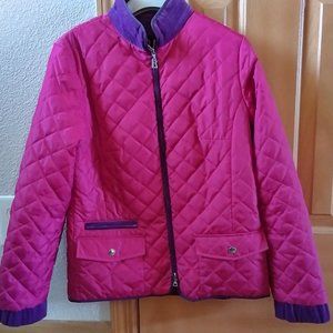 Quilted Bogner Jacket with Velvet Trim